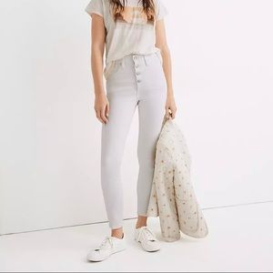 Madewell high rise curvy skinny crop white jeans